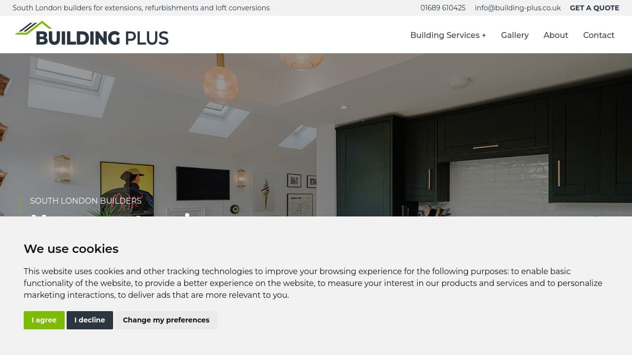 BUILDING PLUS COMPANY LONDON LTD website screenshot