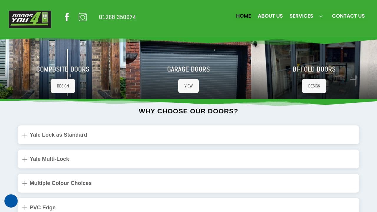 DOORS 4 YOU LIMITED website screenshot