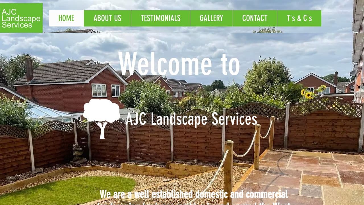 AJC LANDSCAPE SERVICES LIMITED website screenshot