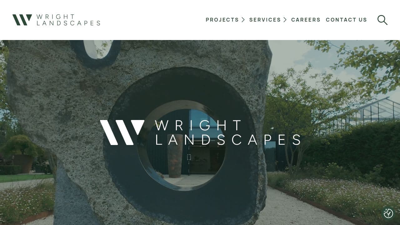 A WRIGHT LANDSCAPES LTD website screenshot