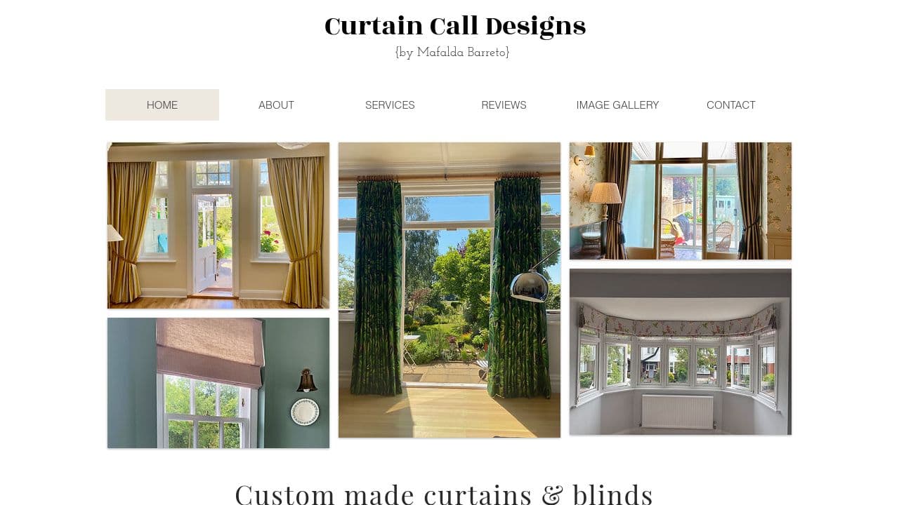 CURTAIN CALL DESIGNS LTD website screenshot