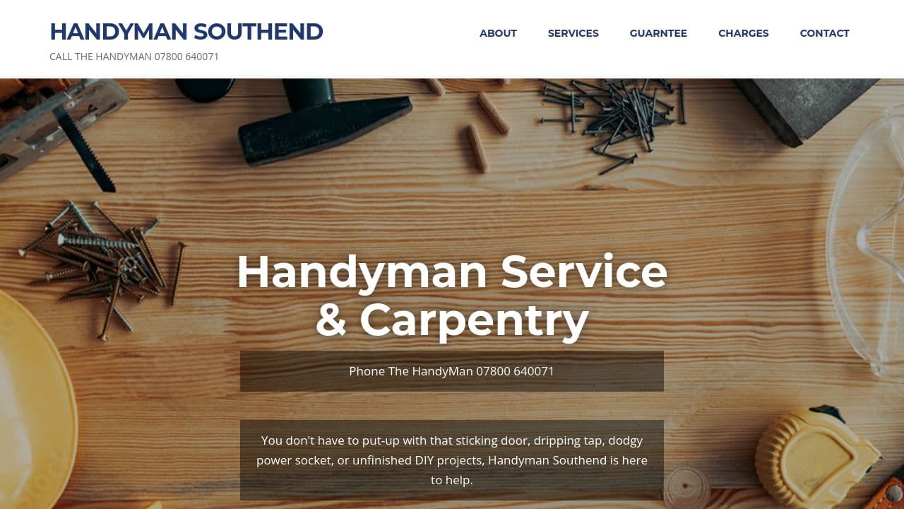 A HANDYMAN LIMITED website screenshot