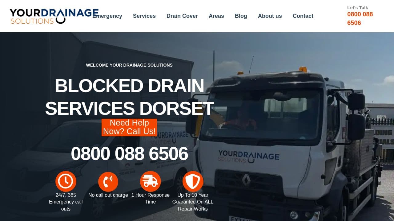 24 HOUR DRAINAGE LTD website screenshot