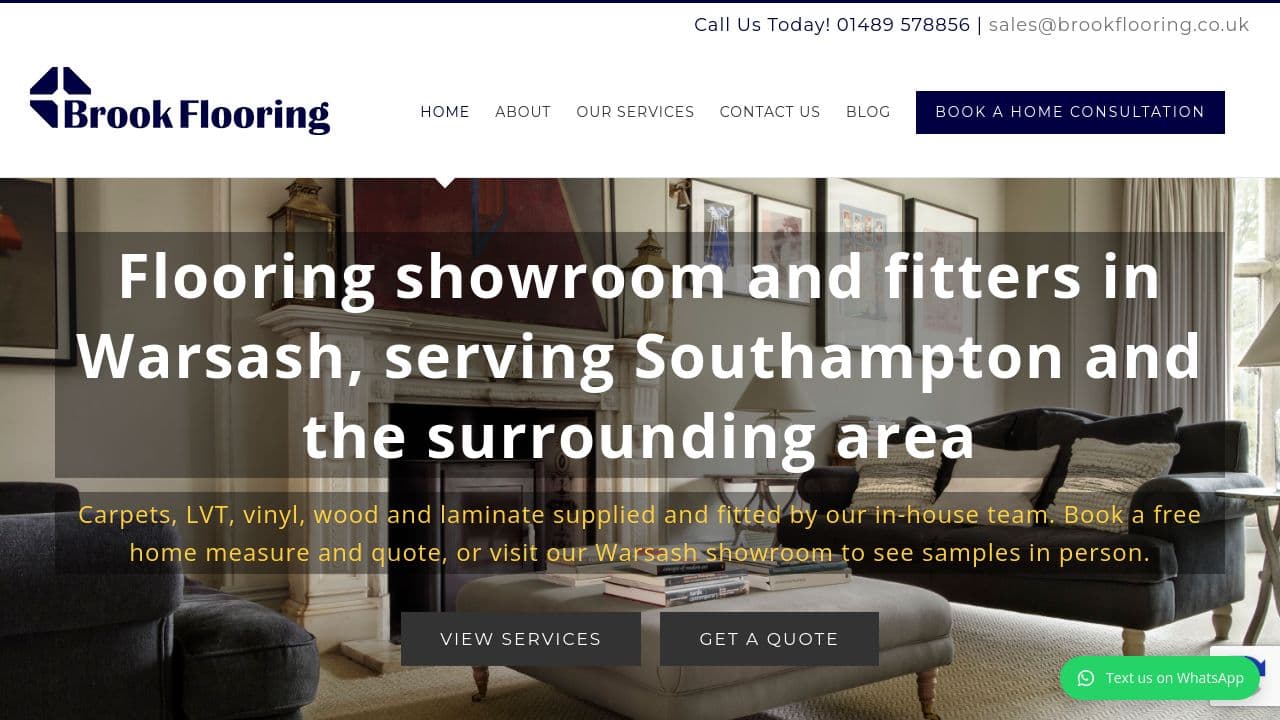 BROOK FLOORING LTD website screenshot