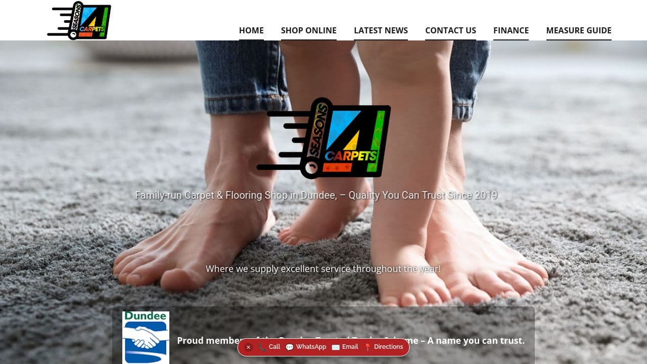 4 SEASONS CARPETS LTD website screenshot