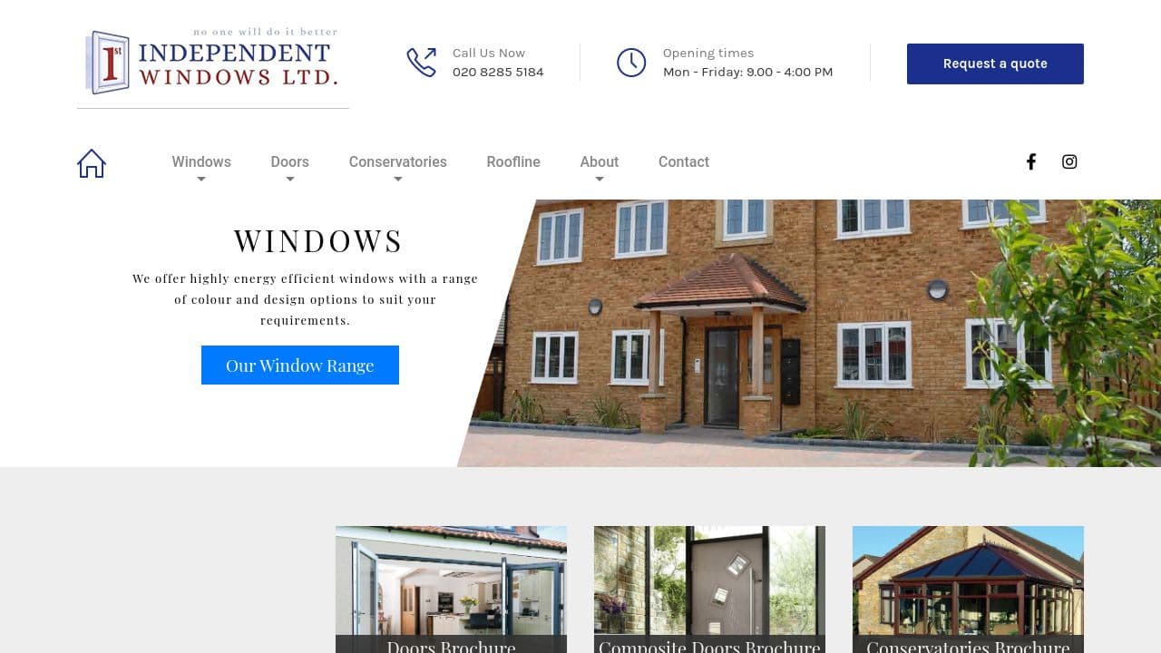 1ST INDEPENDENT WINDOWS LIMITED website screenshot