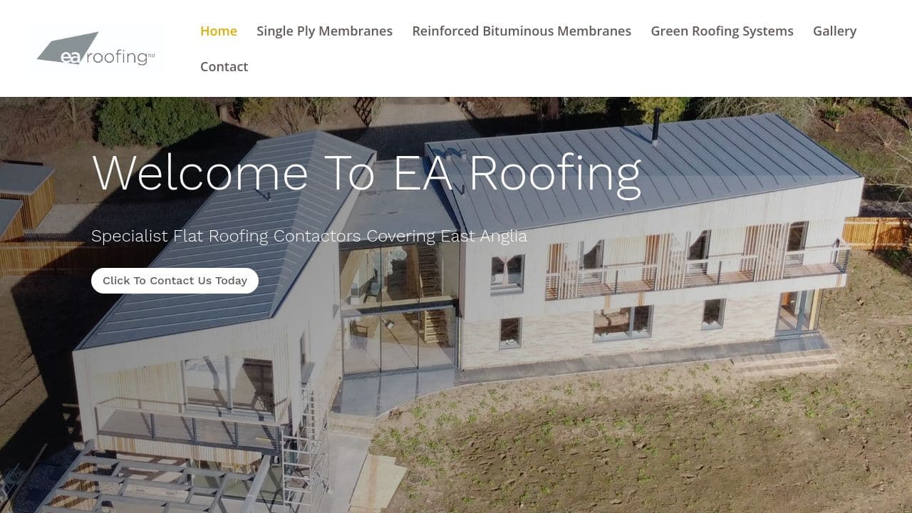 EA ROOFING LIMITED website screenshot