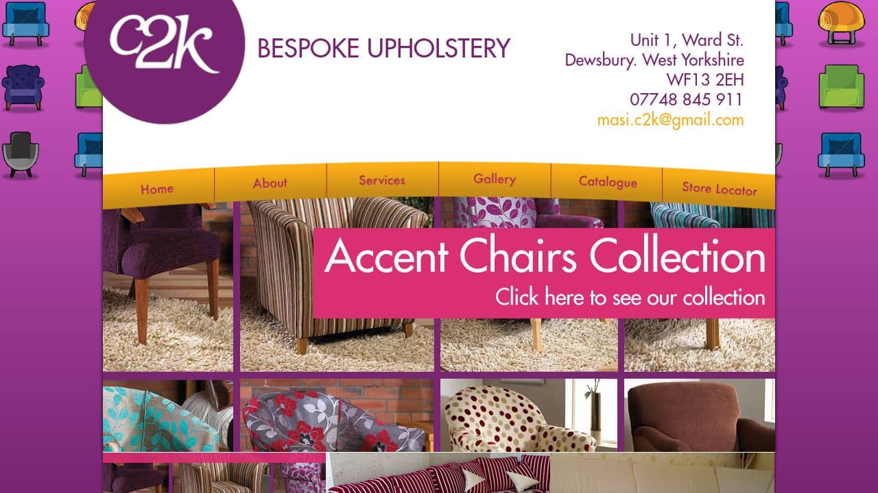 C2K UPHOLSTERY LIMITED website screenshot