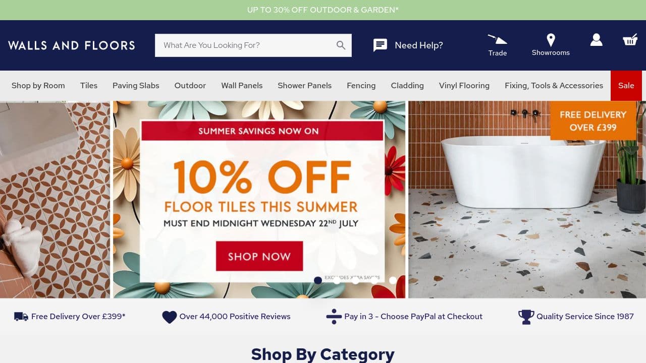 FLOORS & WALLS LTD website screenshot
