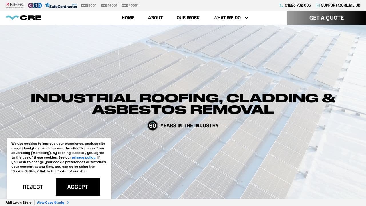 1ST TEAM ROOF CONSULTANTS LTD website screenshot