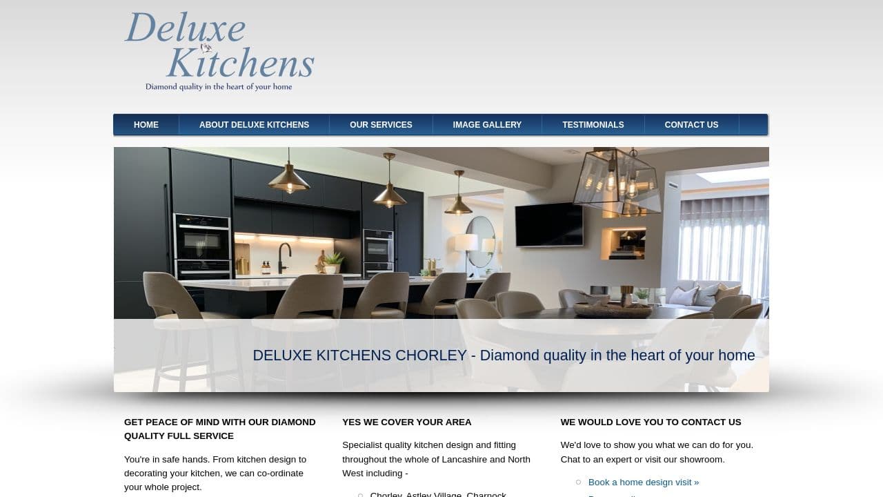 DELUXE KITCHENS LIMITED website screenshot
