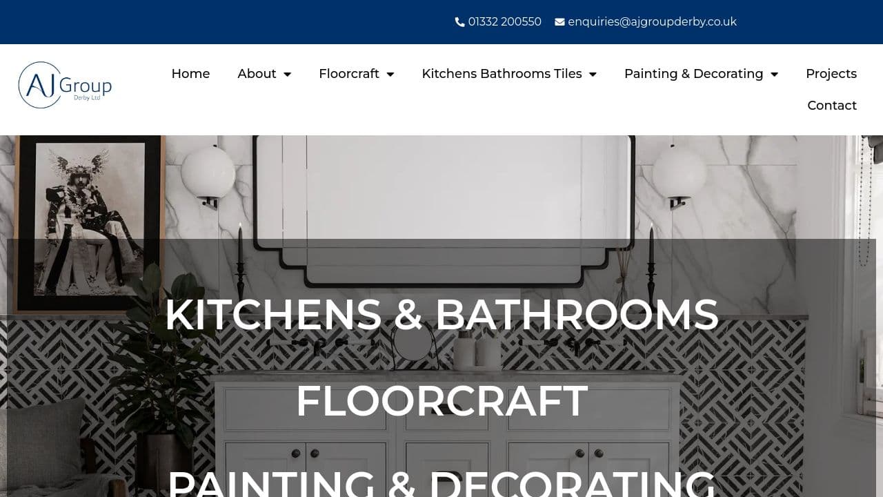 A J GROUP DERBY LIMITED website screenshot