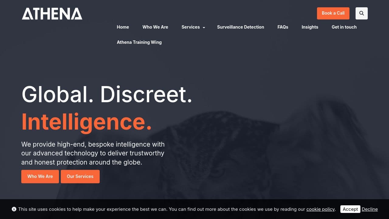 ATHENA SECURITY SERVICES LTD website screenshot