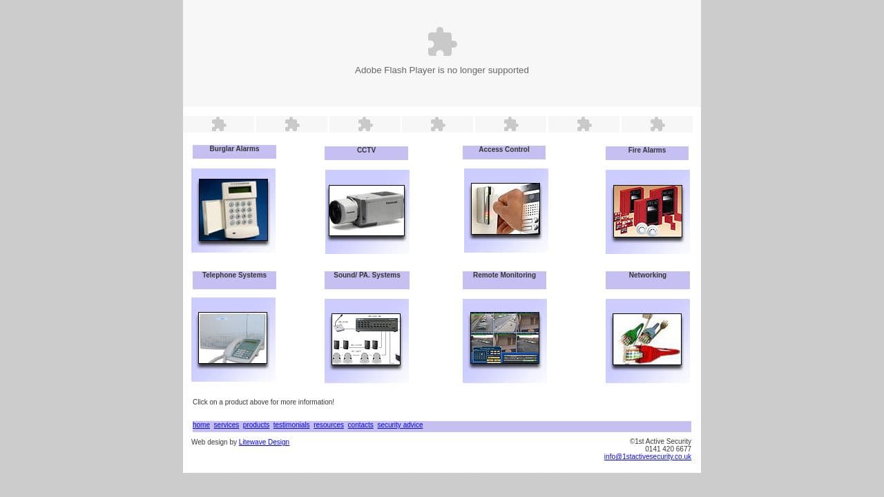 1ST ACTIVE SECURITY LTD. website screenshot