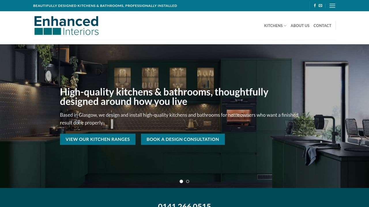 ENHANCED INTERIORS LTD website screenshot