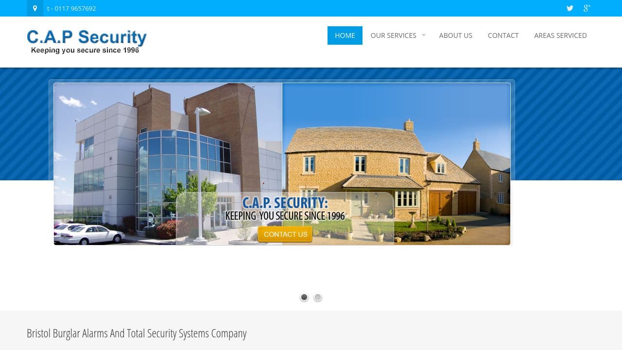 C.A.P SECURITY LIMITED website screenshot