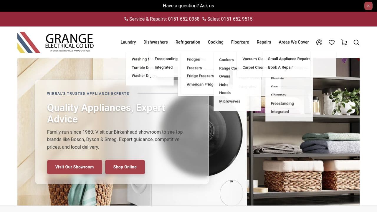 GRANGE ELECTRICAL CO LIMITED website screenshot