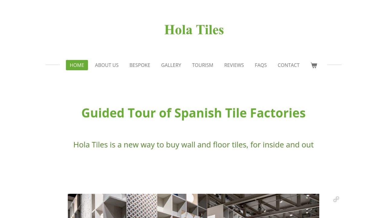 HOLA TILES LTD website screenshot