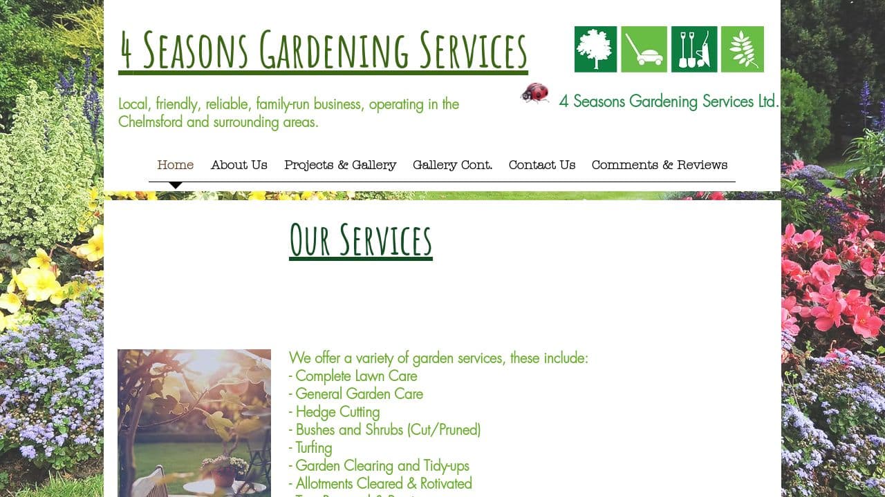 4 SEASONS GARDENING SERVICES LTD website screenshot