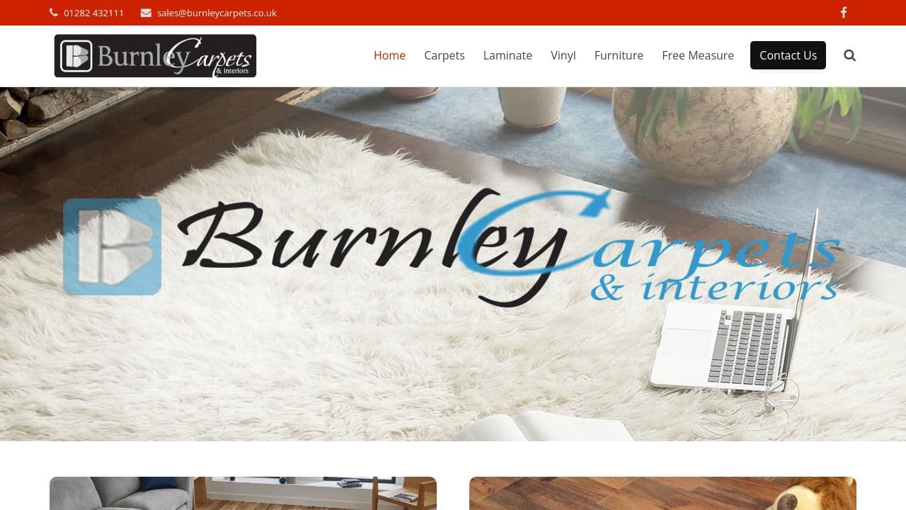 BURNLEY CARPETS & INTERIORS LTD website screenshot