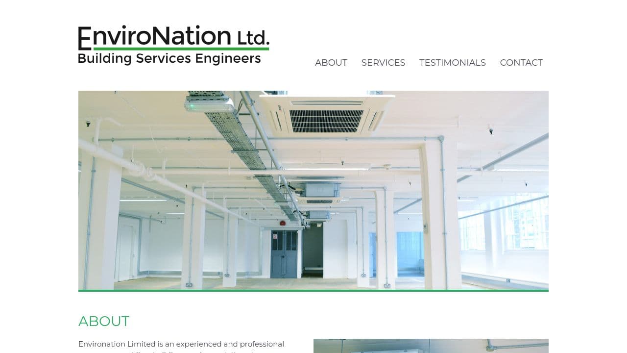 ENVIRONATION LIMITED website screenshot