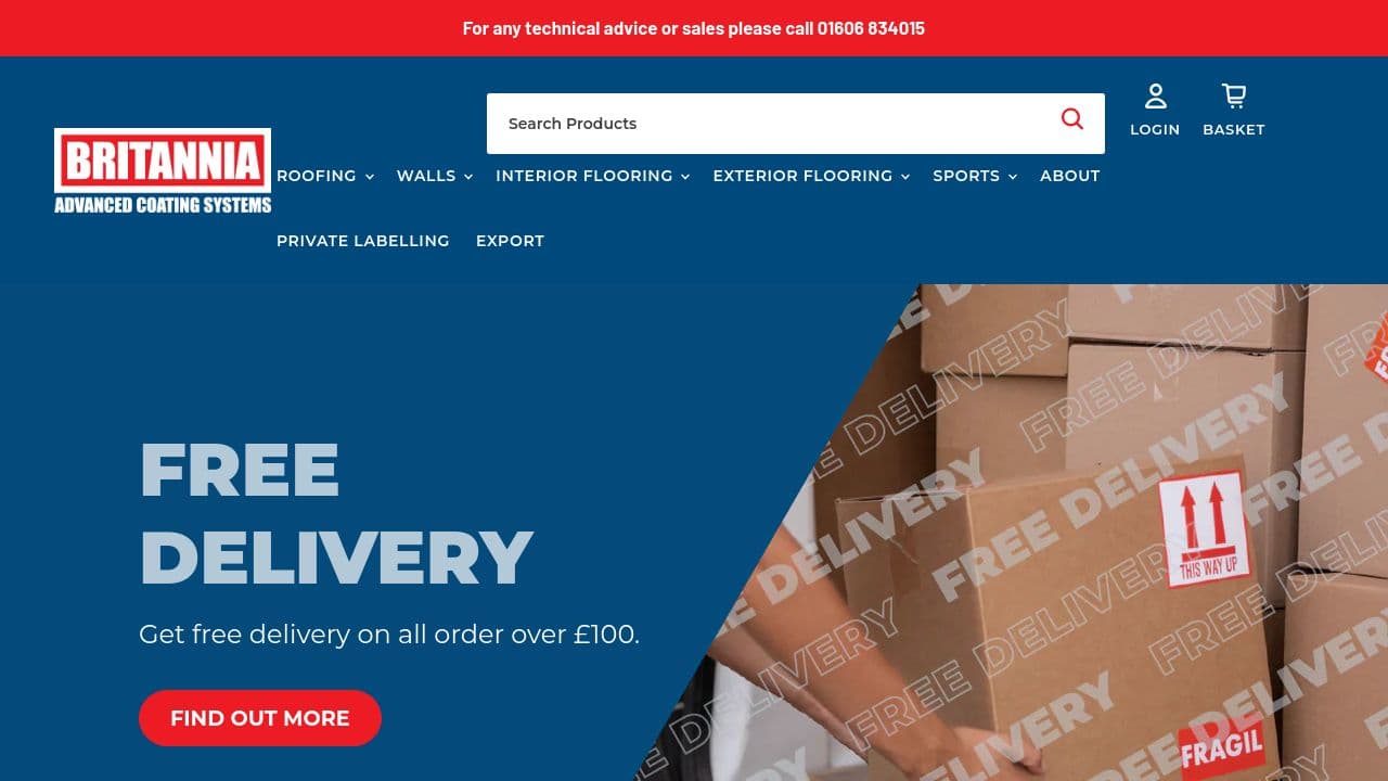 BRITANNIA PAINTS LTD website screenshot