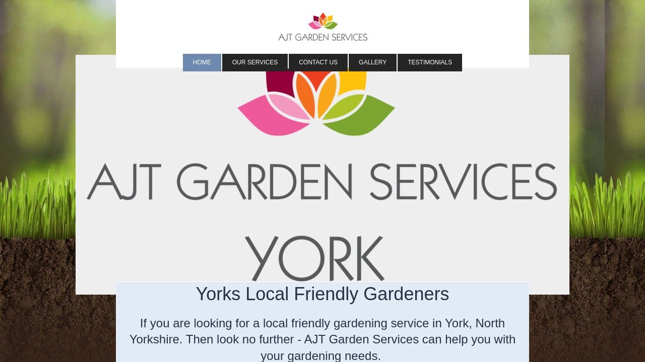 AJT GARDEN SERVICES LTD website screenshot