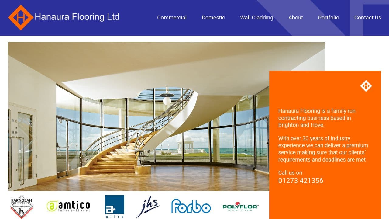 HANAURA FLOORING LIMITED website screenshot