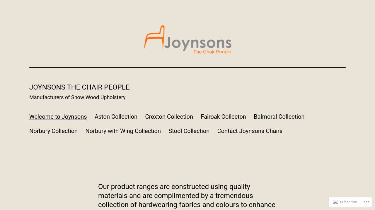JOYNSONS LTD website screenshot