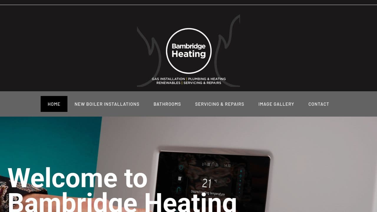 BAMBRIDGE HEATING LTD website screenshot