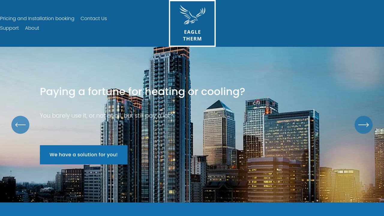 EAGLE THERM LTD website screenshot