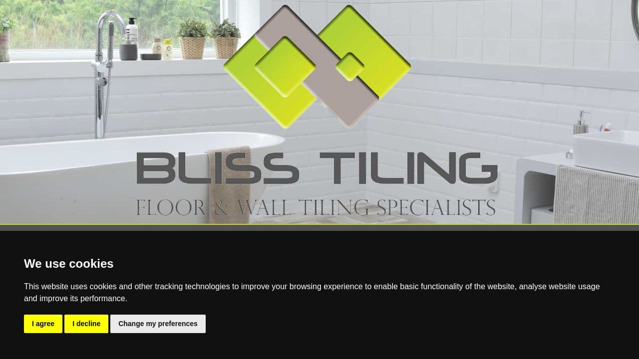 BLISS TILING LIMITED website screenshot