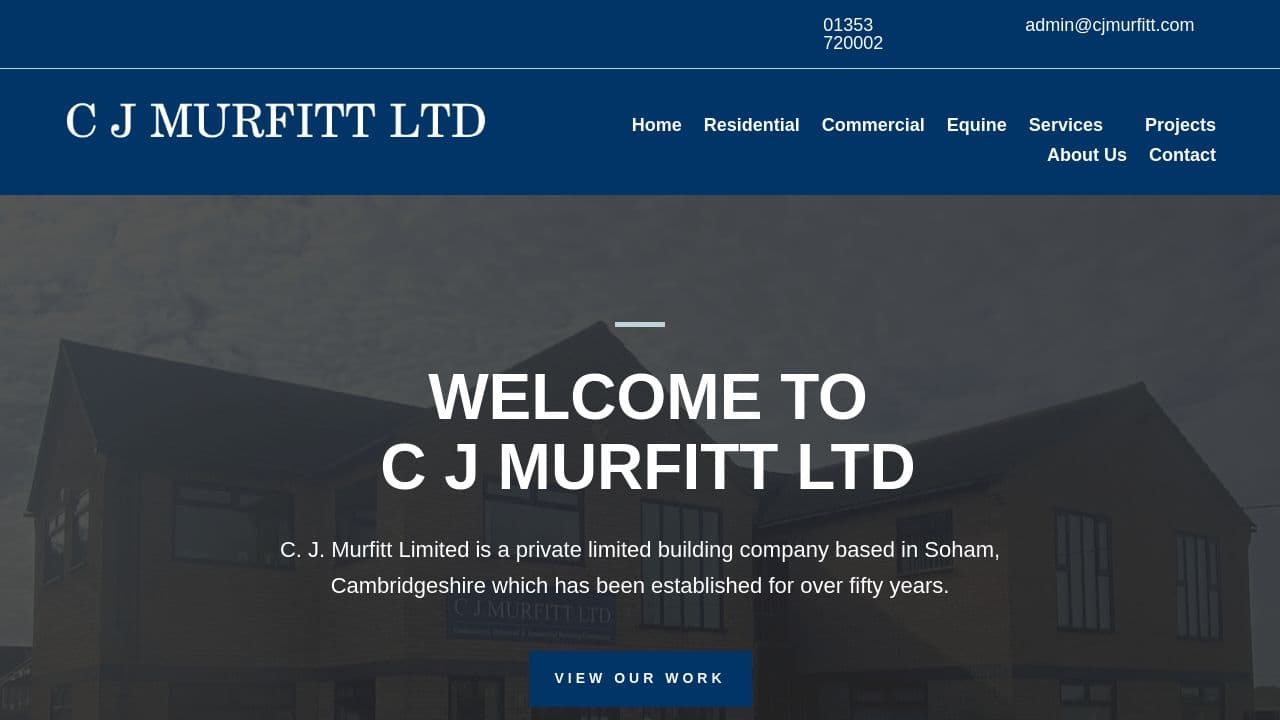 C.J. MURFITT LIMITED website screenshot