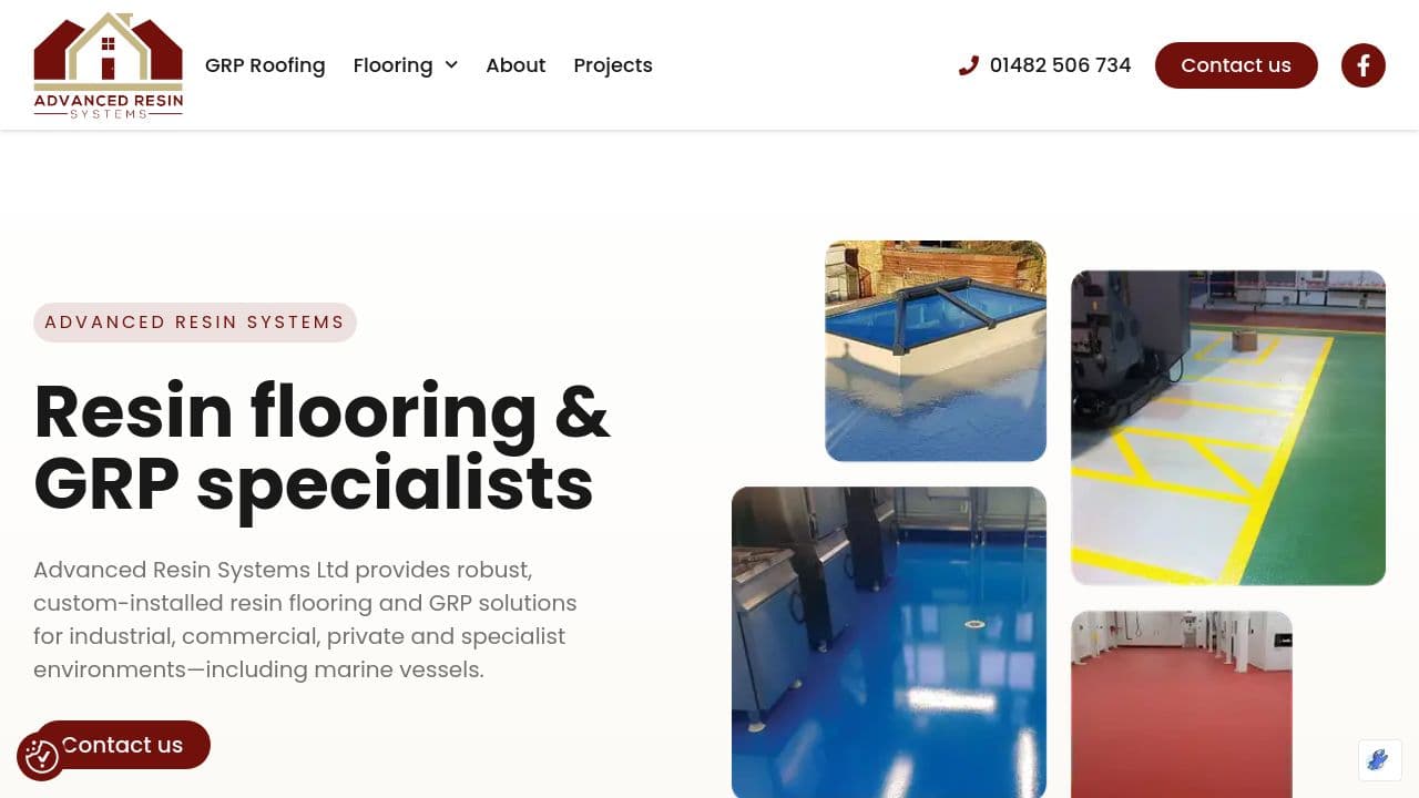 ADVANCED RESIN SYSTEMS LIMITED website screenshot