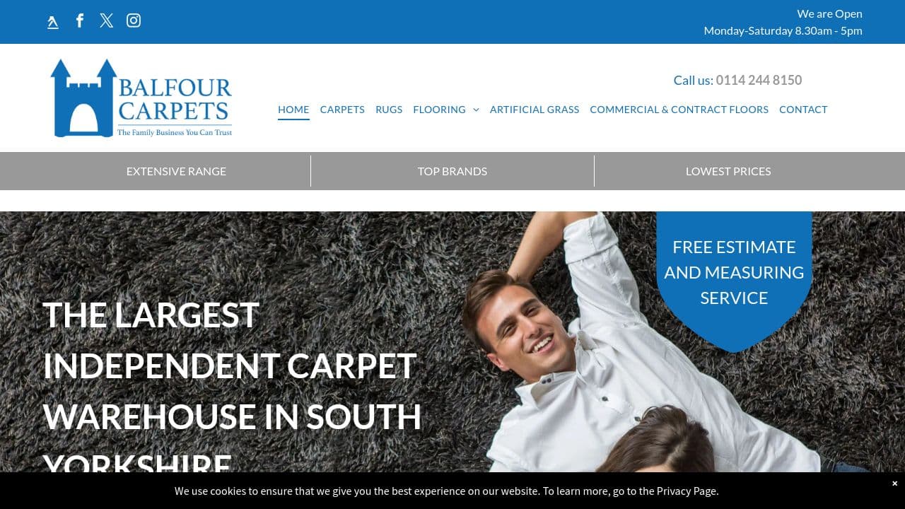 BALFOUR CARPETS LTD website screenshot