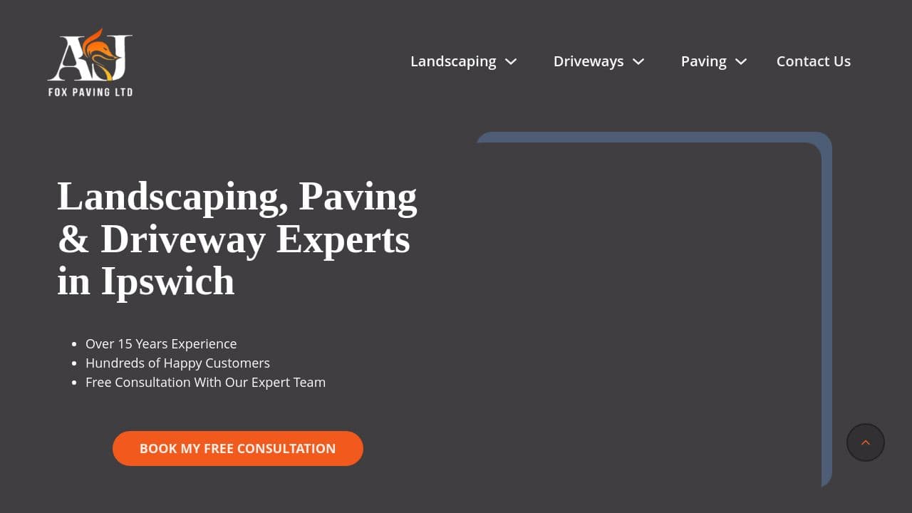 A&J FOX PAVING LTD website screenshot