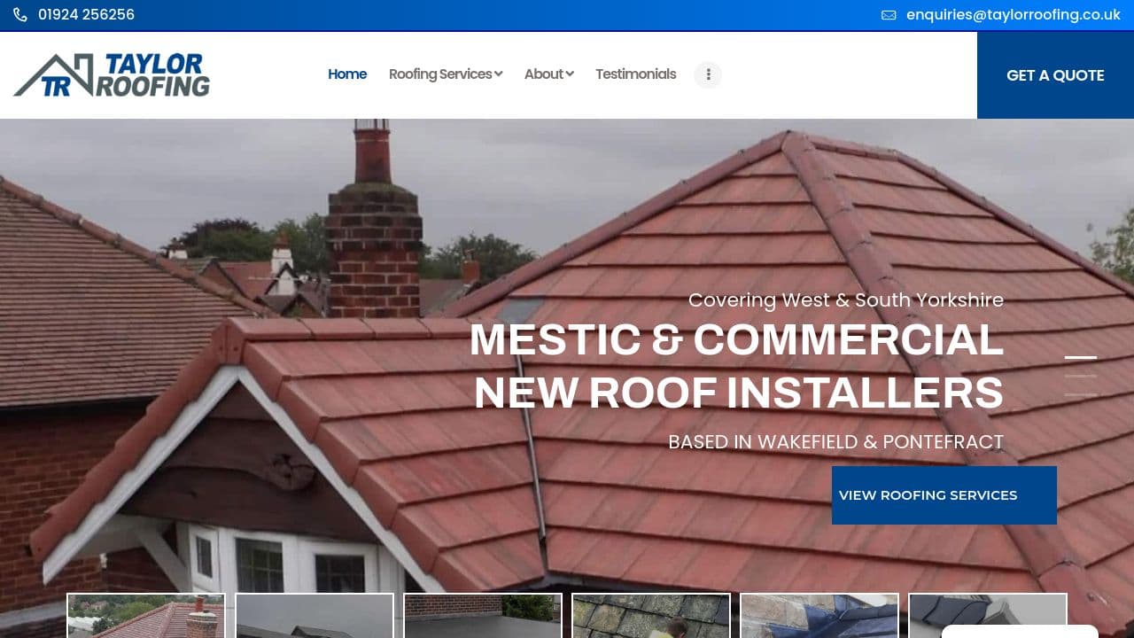 A TAYLOR ROOFING SPECIALIST LTD website screenshot