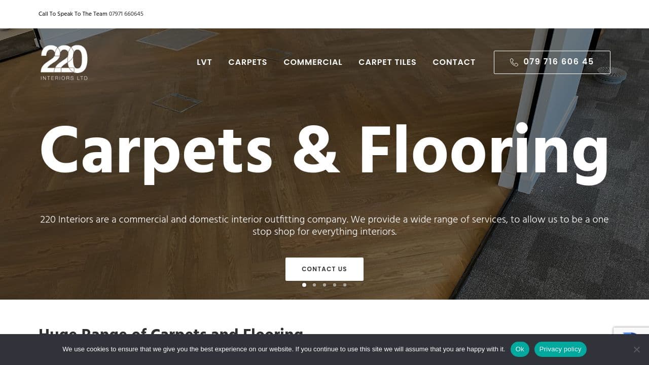 220 INTERIORS LTD. website screenshot