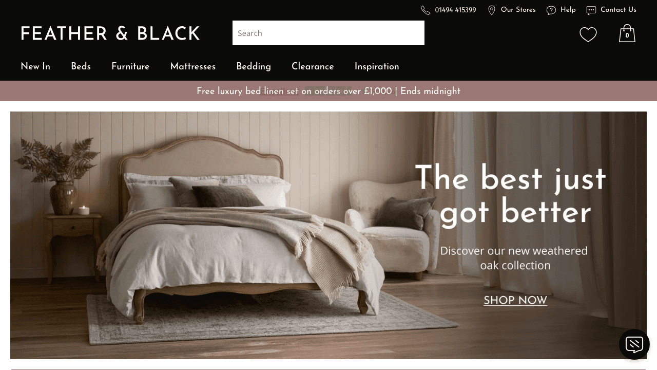 Feather & Black Beds