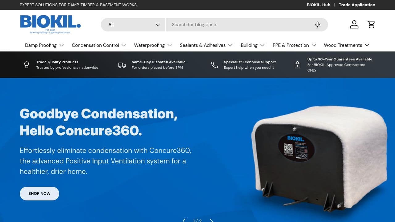BIOKIL CROWN LIMITED website screenshot