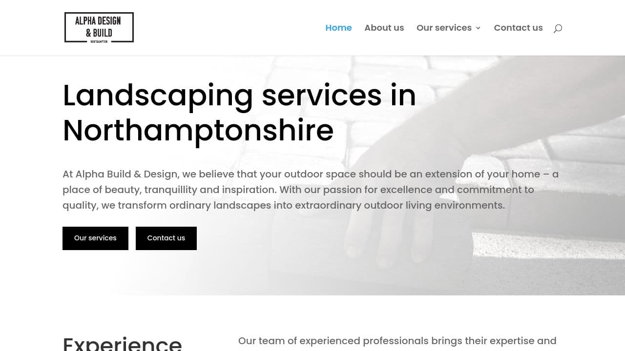 ALPHA DESIGN AND BUILD NORTHAMPTON LTD website screenshot