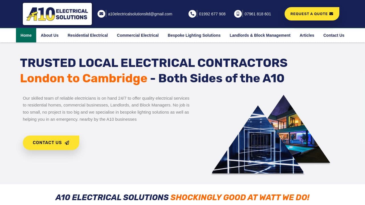 10/10 ELECTRICAL LIMITED website screenshot