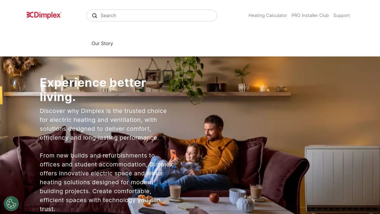 GLEN DIMPLEX UK LIMITED website screenshot