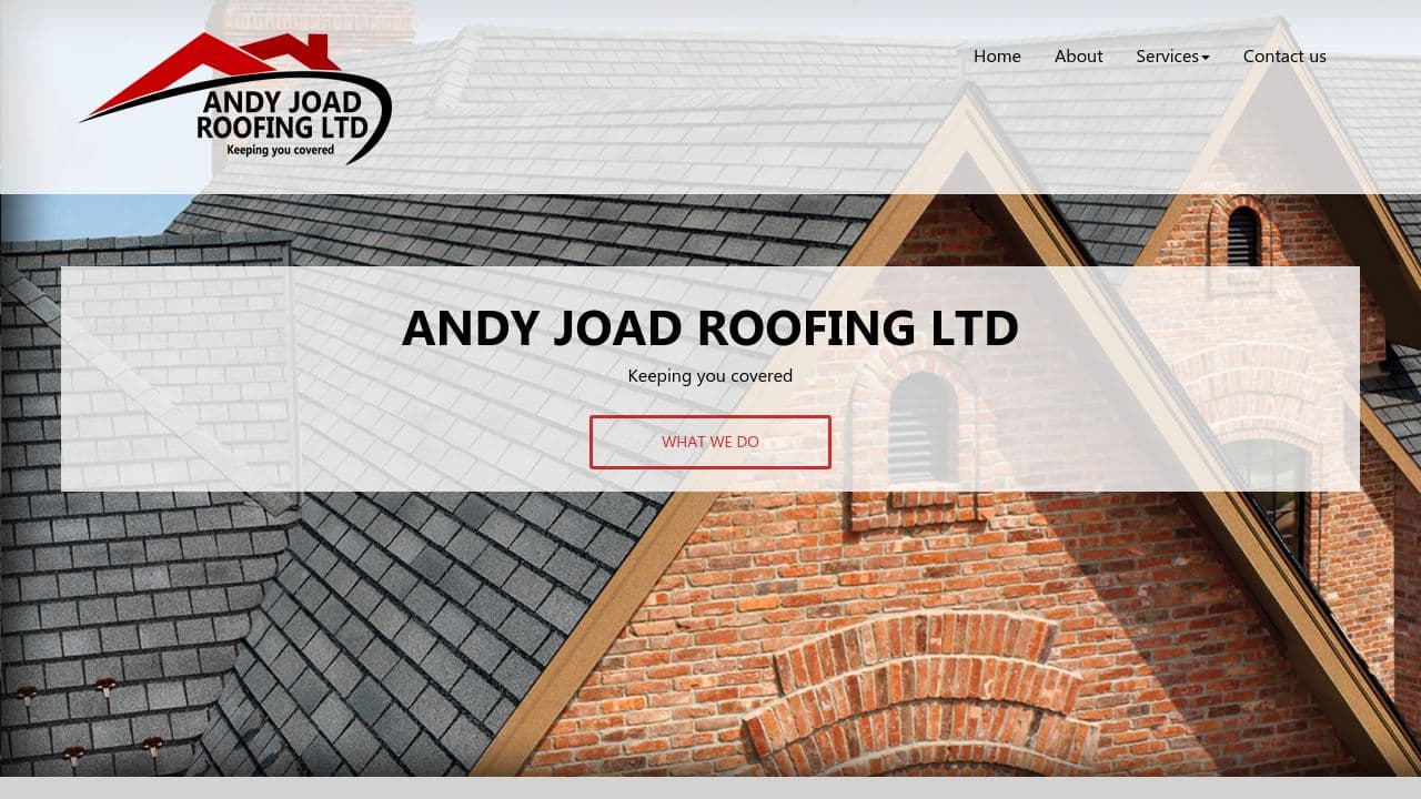 ANDY JOAD ROOFING LIMITED website screenshot