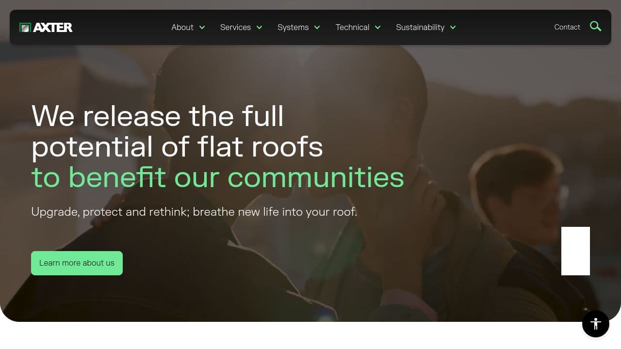 AXTER LIMITED website screenshot