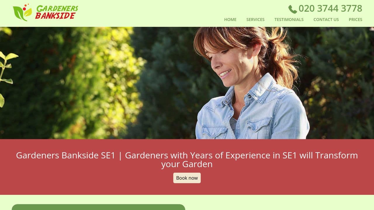 BANKSIDE GARDEN SERVICES LIMITED website screenshot