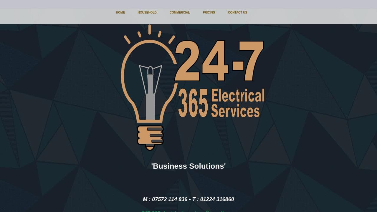 24-7 365 ELECTRICAL SERVICES LIMITED website screenshot