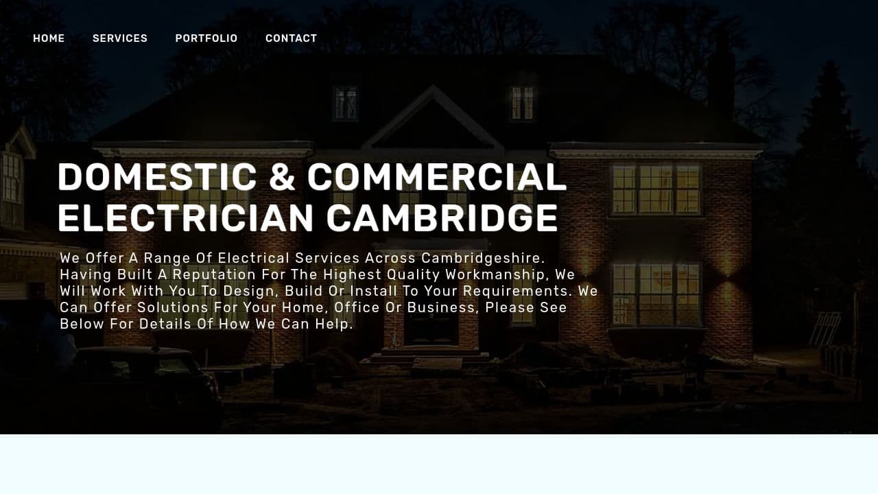 A WILLIAMS ELECTRICAL LTD website screenshot