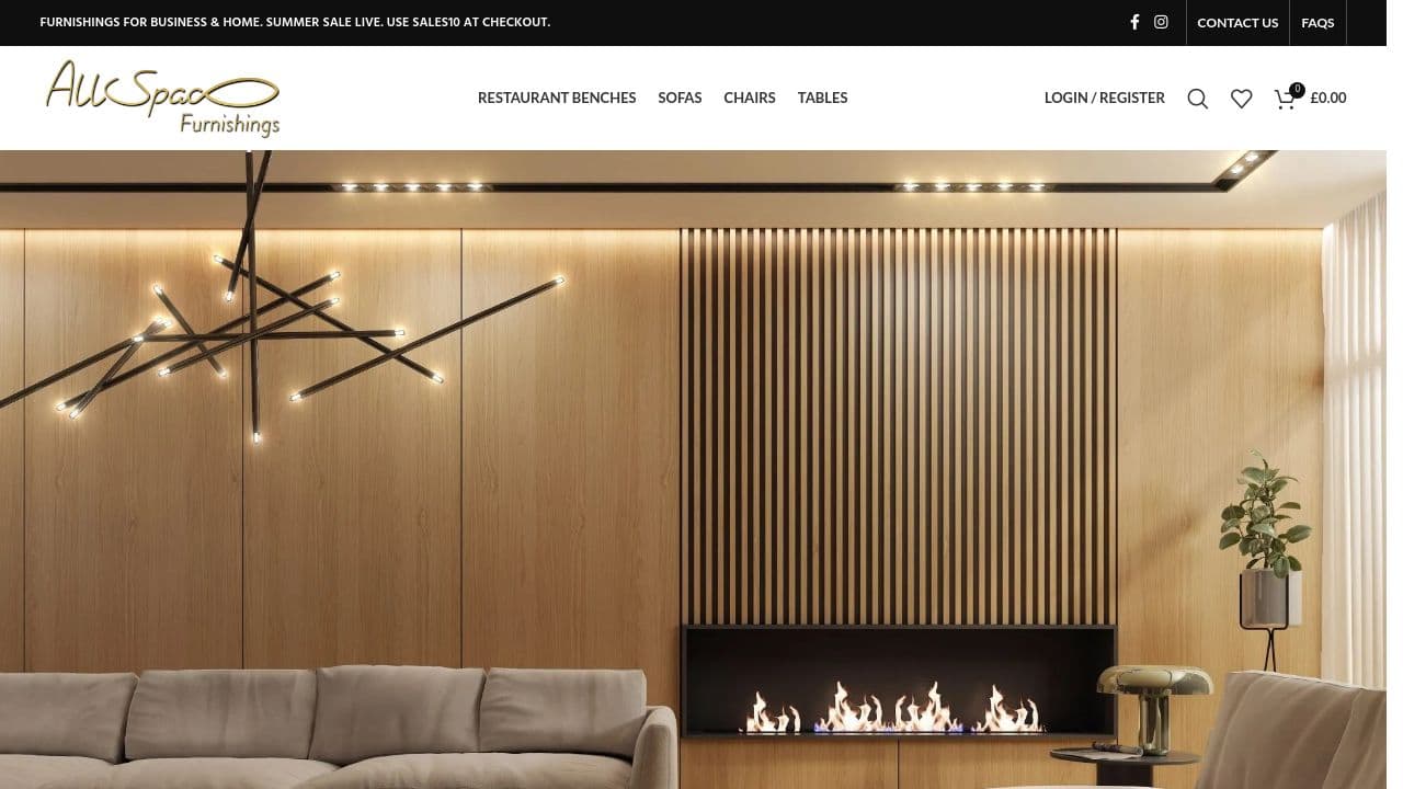 ALLSPACE FURNISHINGS LTD website screenshot