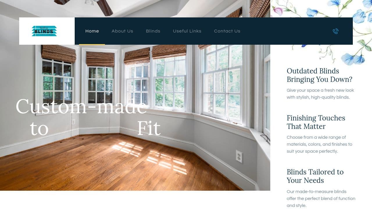 1ST FOR BLINDS, SHUTTERS & CURTAINS DIRECT LTD website screenshot